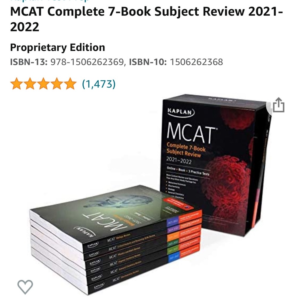 MCAT Complete 7-Book Subject Review 2021-2022